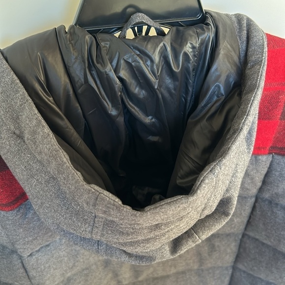 Mens Moose Knuckles Taylor Quilted Down Buffalo Plaid Coat Hoodie Small Like New - Picture 14 of 15